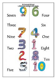 English Worksheet: Numbers 1-10