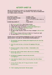 English Worksheet: Practise your English