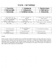 English Worksheet: TIC TAC TOE - 1st and 2nd conditionals