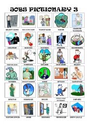 English Worksheet: Jobs Pictionary Part 3