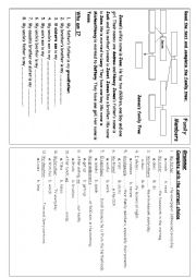 English Worksheet: family tree handout