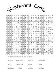 Crime wordsearch