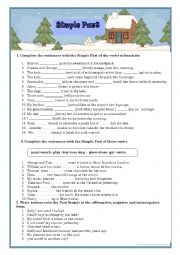 English Worksheet: SIMPLE PAST (REGULAR AND iRREGULAR VERBS)