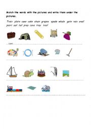 English Worksheet: the long vowel sound 