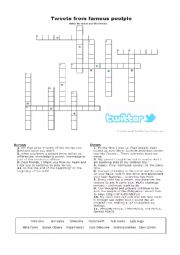 English Worksheet: Tweets from famous people