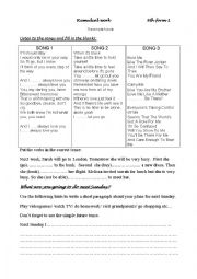 English Worksheet: remedial work