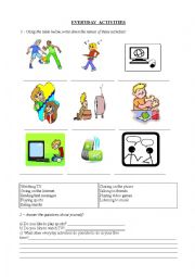 English Worksheet: Everyday activities