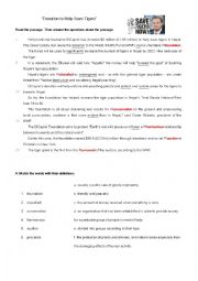 English Worksheet: Donation to Help Save Tigers