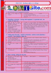 English Worksheet: (Work Placement) Role-Play - Renting a gite or a cottage  6/8