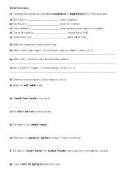 English Worksheet: Grammar Exercise