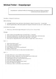 English Worksheet: Doppelganger - Book Study