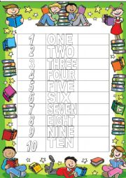 English Worksheet: Numbers Writing