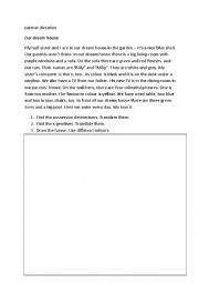 English Worksheet: partner dictation 