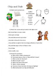 English Worksheet: 2 Chips and a Miss (Chip and Dale)