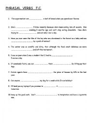 English Worksheet: PHRASAL VERBS