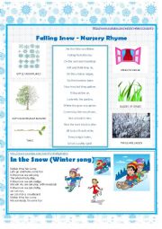 English Worksheet: WINTER SONGS 