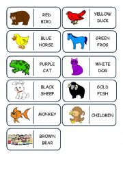 English Worksheet: Brown bear domino