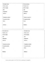 English Worksheet: Interview your classmate