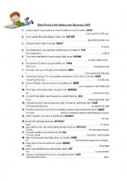 English Worksheet: Paraphrasing ( extra practice December 2013)