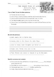 English Worksheet: The Great Fire of London