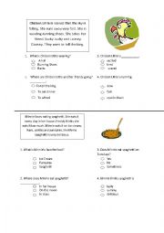 English Worksheet: Reading Comprehension