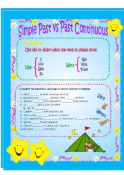 English Worksheet: Simple past vs Past Progressive