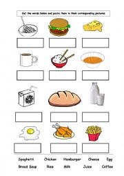 Food Worksheet