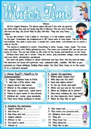 English Worksheet: Winter Time