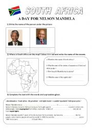 English Worksheet: a day for nelson MANDELA