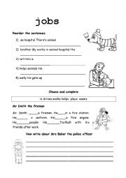 English Worksheet: Jobs