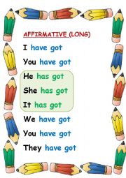 English Worksheet: HAVE GOT