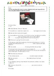English Worksheet: Reporting a Theft to the Police (Dialogue Completion)