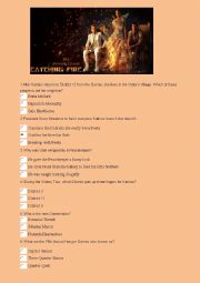 English Worksheet: Catching Fire Quiz