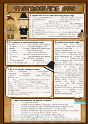 English Worksheet: Thanksgiving day