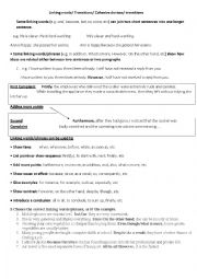 English Worksheet: Linking words