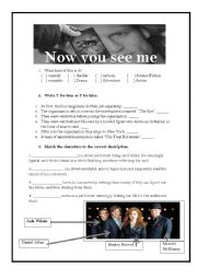 English Worksheet: Now you see me