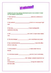 English Worksheet: Revision Exercises Elementary Level