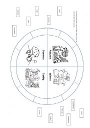 English Worksheet: Months and seasons of the year