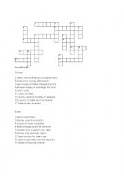 Money crossword