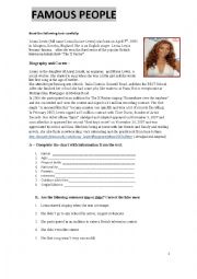 English Worksheet: Famous people