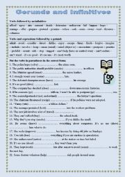 English Worksheet: Gerunds or Infinitives