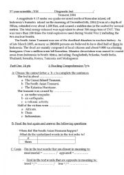 English Worksheet: Tsunami 2004