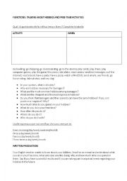 English Worksheet: free time activities