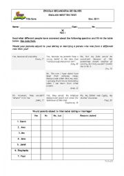 English Worksheet: Interracial marriage