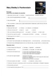 English Worksheet: Mary Shelleys Frankenstein