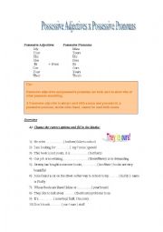 Possessive Adjectives X Possessive Pronouns