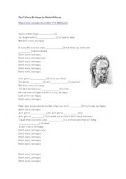 English Worksheet: Dont worry be happy