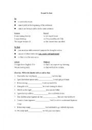 English Worksheet: So and So that