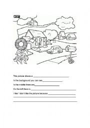 English Worksheet: picture description