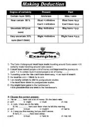 English Worksheet: deduction